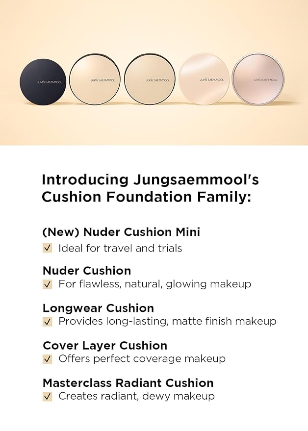 [JUNGSAEMMOOL OFFICIAL] Essential Skin Nuder Cushion Mini (08 Medium Deep) | SPF50 Broad Spectrum