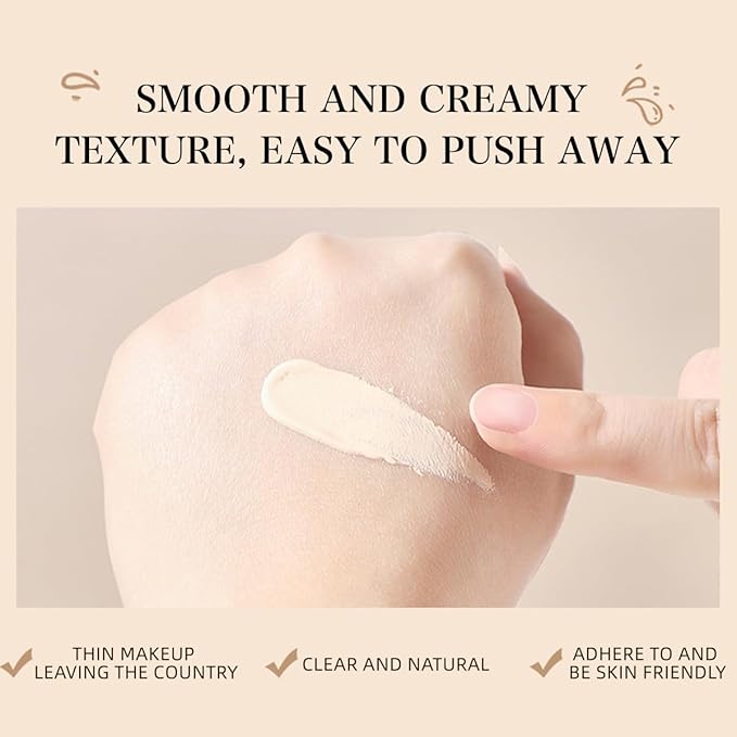 VENROCK 24HR Long-Lasting Moisturizing Liquid Foundation | Radiant, Waterproof, Concealing & Oil-Control (01# Ivory White, 30ml)