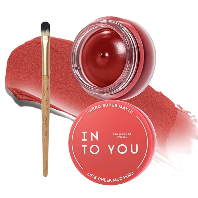 INTO YOU Matte Liquid Lipstick for Women, Canned Long Lasting Red Lipstick Waterproof with Lip Brush, No Transfer, High Pigmented with Lightweight Lip Mud Texture(PD03)