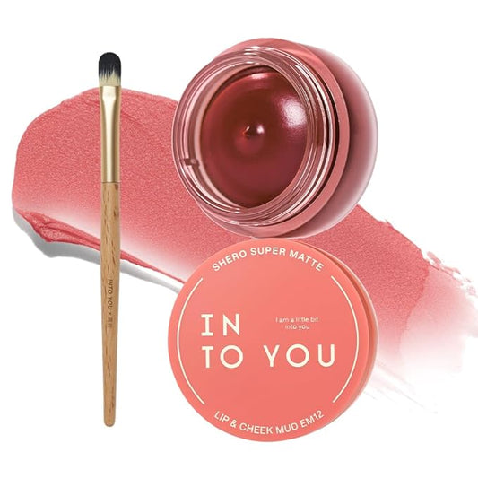 INTO YOU Matte Liquid Lipstick for Women, Canned Long Lasting Pink Lipstick Waterproof with Lip Brush, No Transfer, High Pigmented with Lightweight Lip Mud Texture(C-EM12)