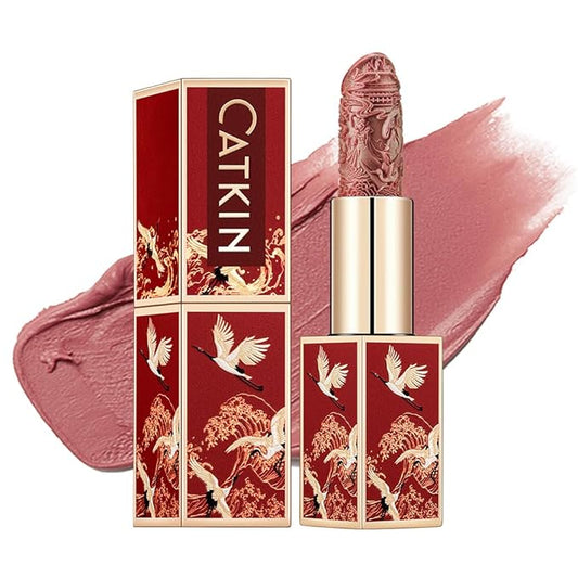 Catkin Semi-Matte Lipstick Hydrating High Impact Color Infused with Vitamin E and Avocado Oil Smooth Soft Texture Long Lasting Matte Finish 155
