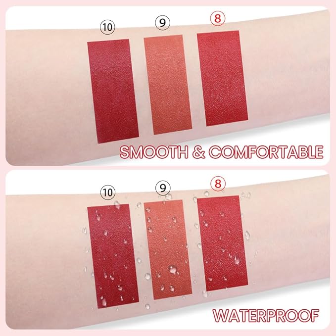 BINGBRUSH Crayon Matte Longwear Lipstick Pack Set,Moisture Smooth Color Stick Ultimate Lip Crayon for Makeup Collection - Waterproof Velvet Lipgloss (08#, 1 Count (Pack of 1))