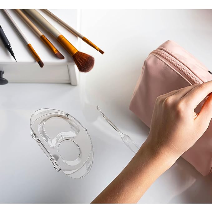 Upgraded Foundation Palette, Makupup Mixing Tray with Spatula for Makeup Artists and Beginners