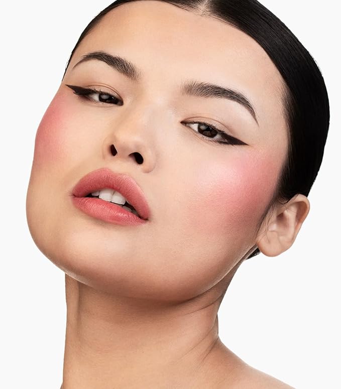 MAKE Beauty Skin Mimetic Microsuede Blush - Matte Powder Blush for Cheeks with Long Lasting Color - Non Comedogenic, Travel Size Makeup Single Palette. Shade - Crimson Sky (Red)