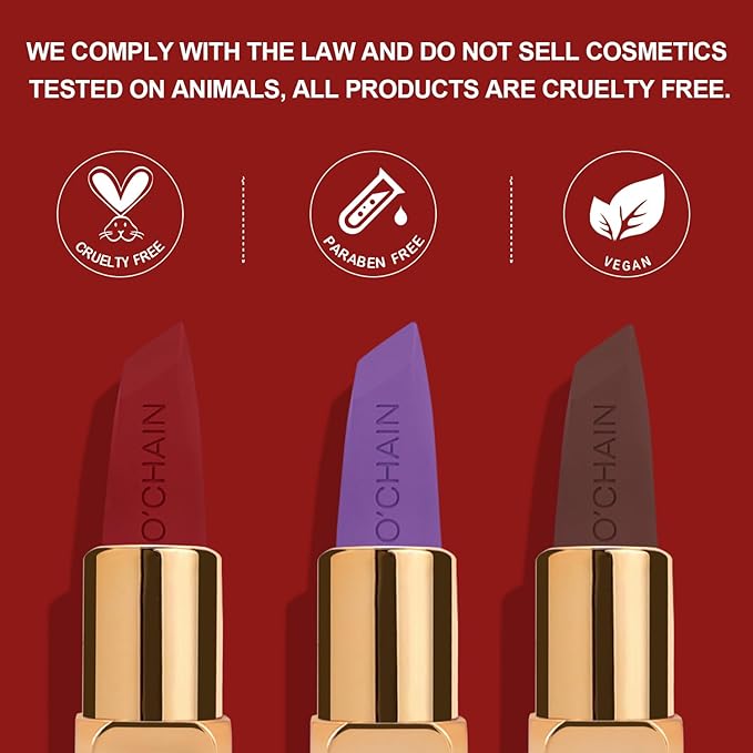 O'CHAIN Brown Matte Lipstick, Long Lasting Full Coverage Non-Transfer Lipstick for Women Infused with Jojoba Oil and Vitamin E, Cruelty-Free & Vegan (01 BOARDWALK) 0.12 Oz