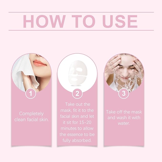 4PCS Collagen Glow Mask, Bio-Collagen Face Mask, Overnight Deep Hydrating Collagen Mask, Wrinkle Reduction & Elasticity,Pore Minimization, Collagen Mask for Glowing Skin