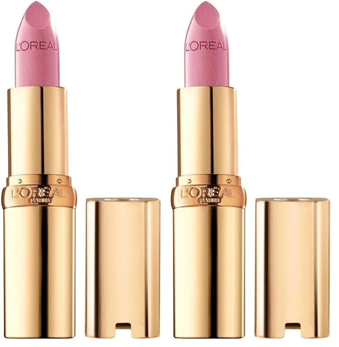 L'Oreal Paris Colour Riche Original Creamy, Hydrating Satin Lipstick with Argan Oil and Vitamin E, Tickled Pink, 1 Count (Pack of 2)