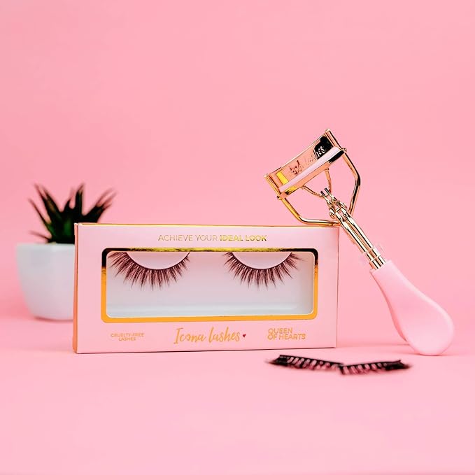 Eyelash Curler - 24K Gold-Plated Stainless Steel Precision Eye Lash Curler for Lush, Luxurious Lashes - Silicone Eyelash Curler Pads, Ergonomic Cushioned Handles - with Replacement Pads