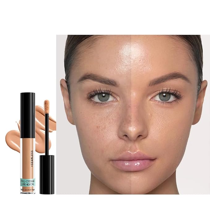 Liquid Concealer for Older Women, Under Eye Brightener Full Coverage Concealer for Dark Circles, Spots, Lightweight Waterproof Foundation Makeup, Vegan & Cruelty-Free, 06 Warm Tan