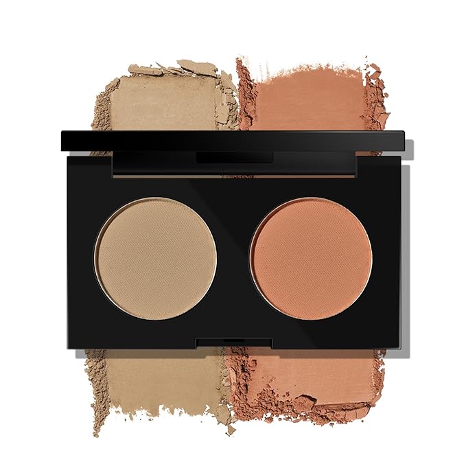 KYDA 2 Color Eyeshadow Palette, Taupe Brown and Matte Nude Eyeshadow Powder, Highly Pigment, Soft and Blendable Makeup for Daily Look -01