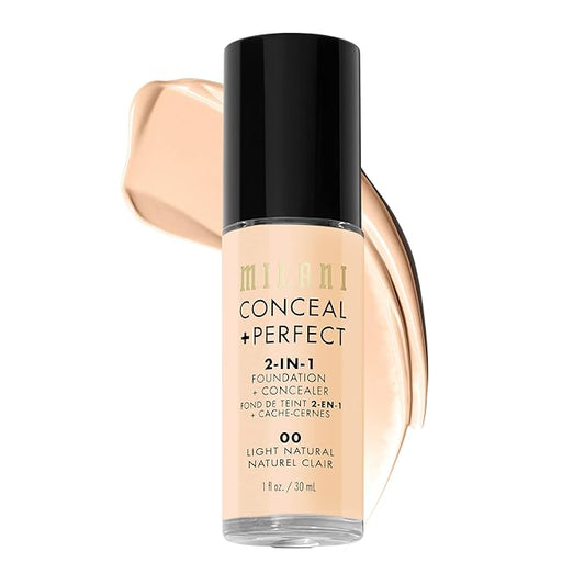 Milani Conceal + Perfect Liquid Foundation - Light Natural, 1 Fl. Oz.