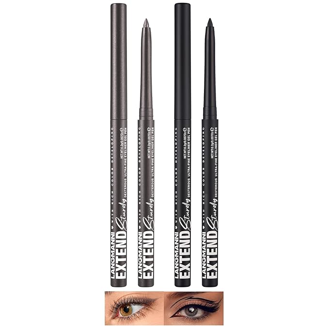 LANGMANNI 6Pcs Metal Colorful Eyeliner Pencil Set - Matte & Shimmer Eye Makeup,Smooth Use Long-Lasting & Waterproof Eyeliner Set(#10+11)