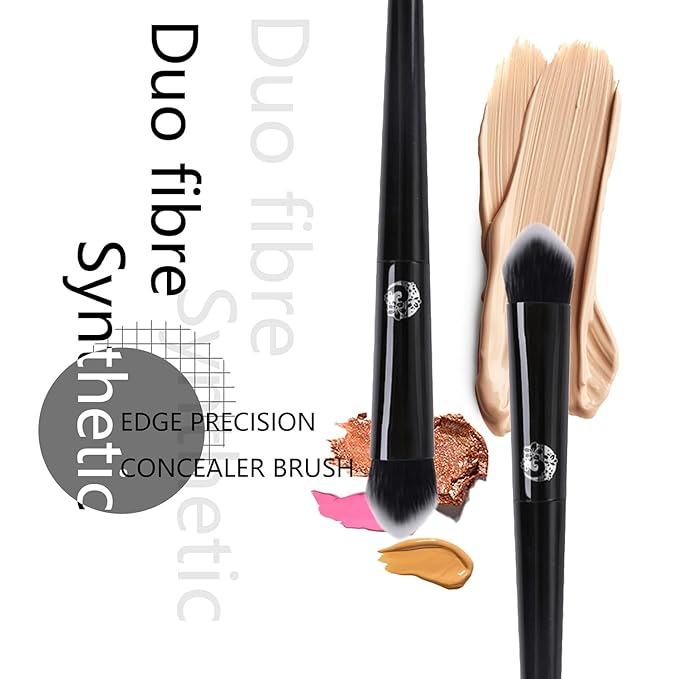 ENERGY Concealer Brush– Angled Synthetic Bristles for Seamless Under Eye Coverage, Spot Blemish Corrector, Nose Contours,Precision Makeup Brush for Liquid Cream Concealer Application