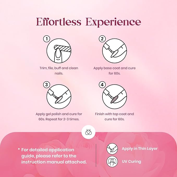 Beetles Jelly Gel Nail Polish Set, 6 Colors Nude Pink Gel Polish Kit Neutral Sheer Milky White Translucent Soak off UV French Nail Art Manicure Gift for Women Girls