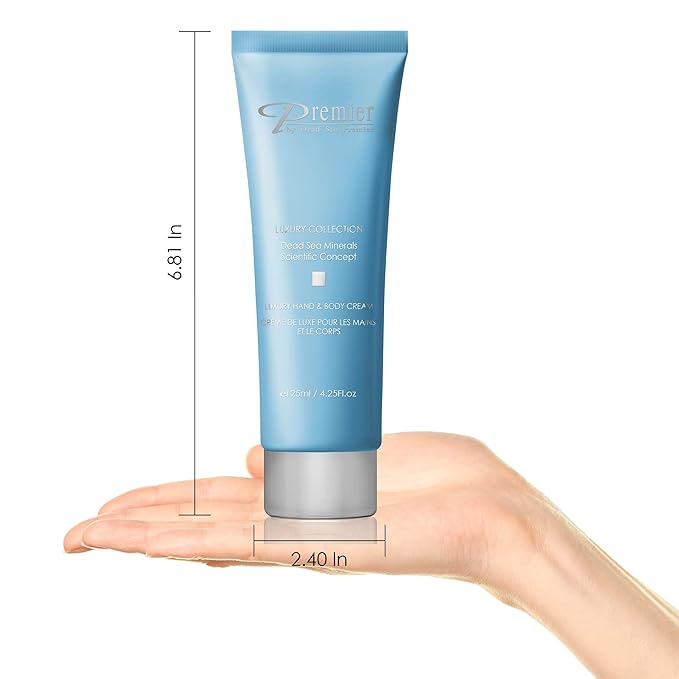 Premier Dead Sea Luxury Hand & Body Cream, hydrating, fast absorbing, no tackiness, relaxing, with witch hazel and vitamins 4.25fl.oz