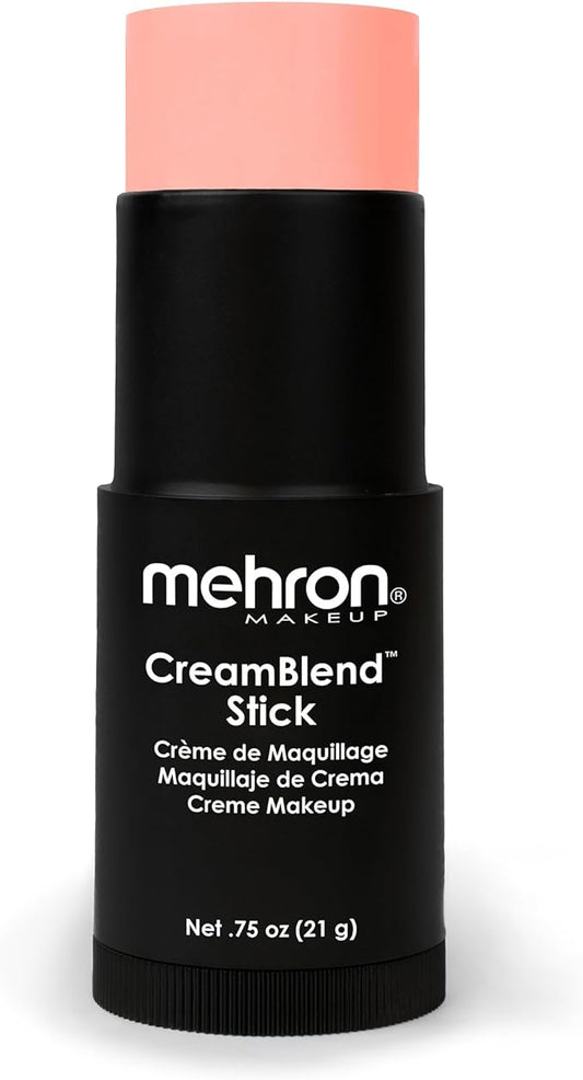 Mehron Makeup CreamBlend Stick | Face Paint, Body Paint, & Foundation Cream Makeup | Perfect for Halloween .75 oz (21 g) (Pastel Orange)