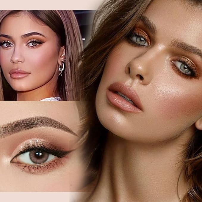 Neutral Brown Eye Shadow palette, Rose Gold Dark Brown Highly Pigmented Eyeshadow Palette,Matte Shimmer Nude Beige Eyeshadow Palette contour Makeup Long Lasting eyeshadow for woman