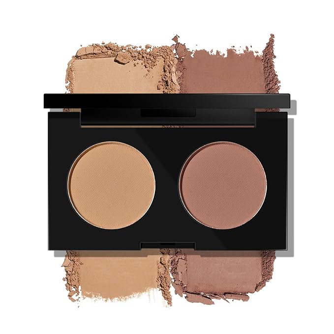 KYDA 2 Color Eyeshadow Palette, Taupe Brown and Matte Nude Eyeshadow Powder, Highly Pigment, Soft and Blendable Makeup for Daily Look -04