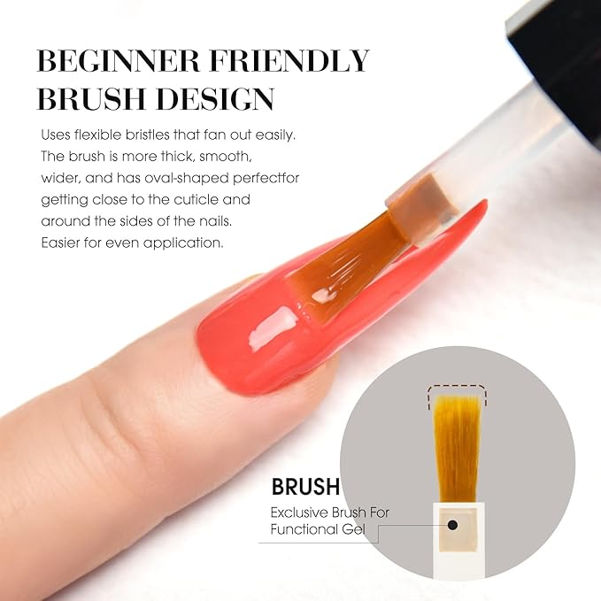 CANNI Orange Gel Nail Polish – 1pcs Bright & Light Orange UV/LED Soak Off Gel, High Gloss Color for DIY Manicure, French Nails & Salon Use