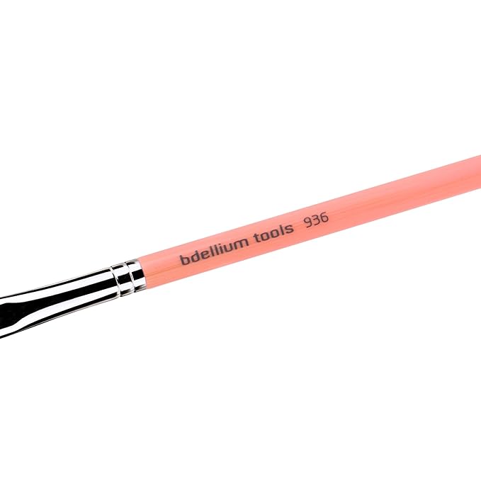 Bdellium Tools Professional Makeup Brush - Pink Bambu Series 936 Concealer - With Soft Synthetic Fibers, For Blending Concealer (Pink, 1pc)