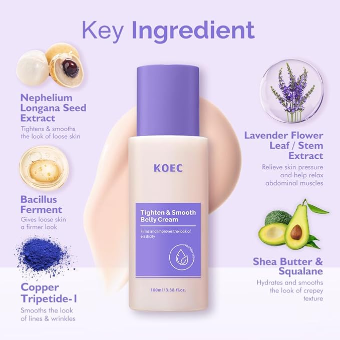 Tighten and Smooth Belly Cream, Skin Firming Body Lotion, 100ml
