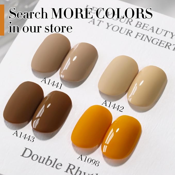 Double Rhythm 15ML Gel Polish Pure Sheer Same Color Same Bottle Soak Off Gel Polish Art Manicure Salon DIY at Home for Women (Ginger Yellow-A1098)