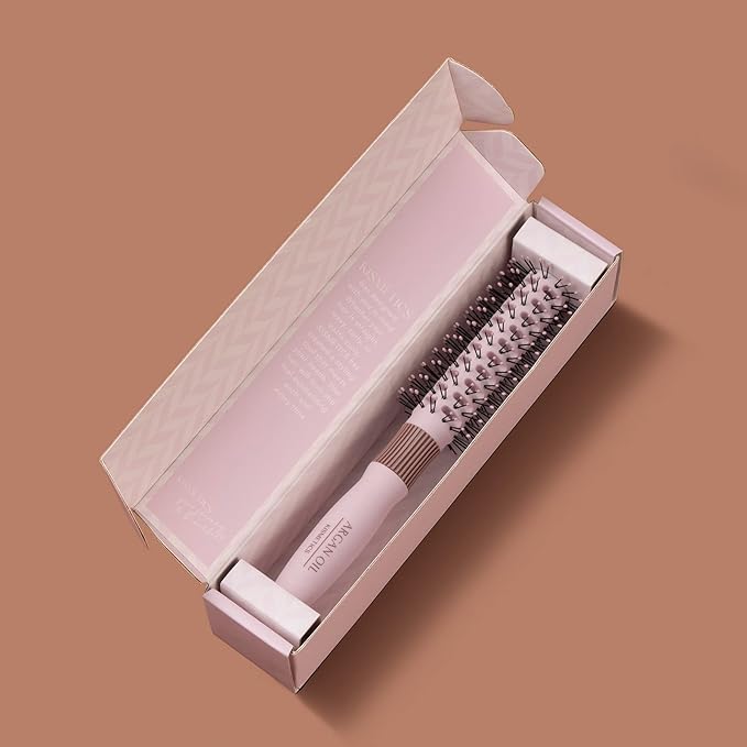 Argan Oil Infused Vented Round Brush, Fast Dry Round Brush, 24mm, All Hair Types