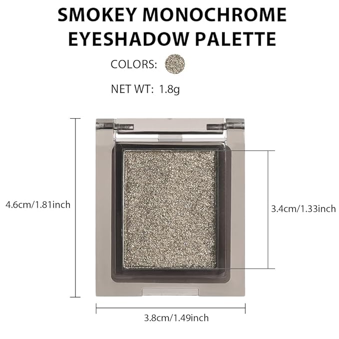 Glitter Shimmer Sparkle Eye Shadow Palette Makeup for Women, Nude Gold Glitter Shimmer Metallic Holographic Iridescent Cream Iridescent Single Monochrome Eyeshadow Makeup,Vegan
