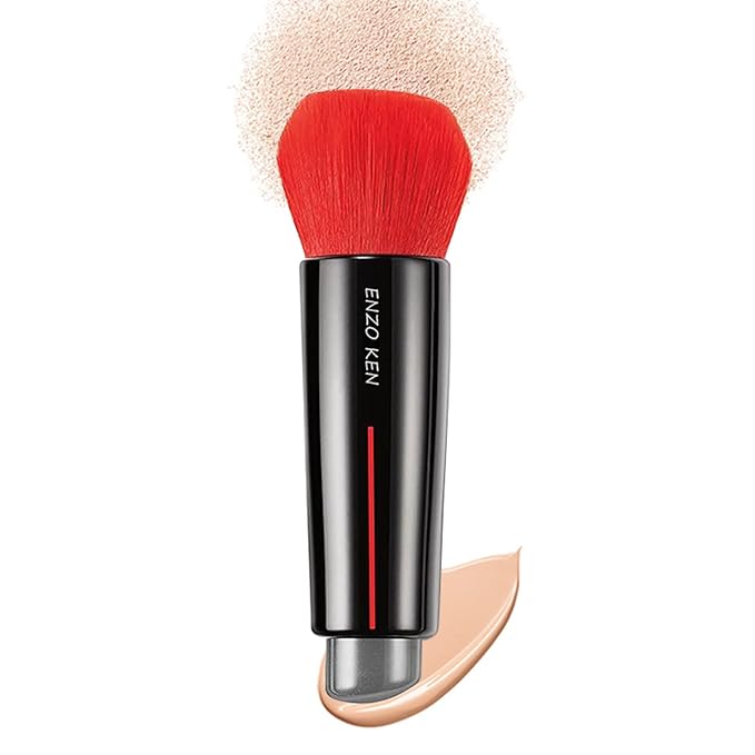 Kabuki Powder Foundation Brush, Powder Contour and Bronzer Brush, Portable Travel Kabuki Foundation Brushes, Foundation Brush for Liquid Blush, Angled Concealer Brush, Cream Blending Brush