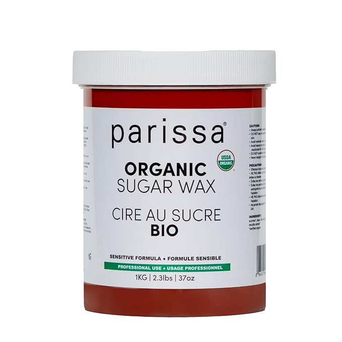 Parissa Organic Body Sugar Wax | 2.3lbs Natural, Vegan, Cruelty-Free, Salon-Quality | For All Skin Types, Gentle on Skin, Long-Lasting Smoothness | All-Purpose Sugaring wax