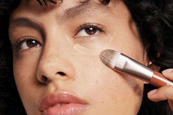 Rose Inc Number 4 Dual-Ended Concealer Brush - Vegan 2-in-1 Brush for Targeted & Diffused Application