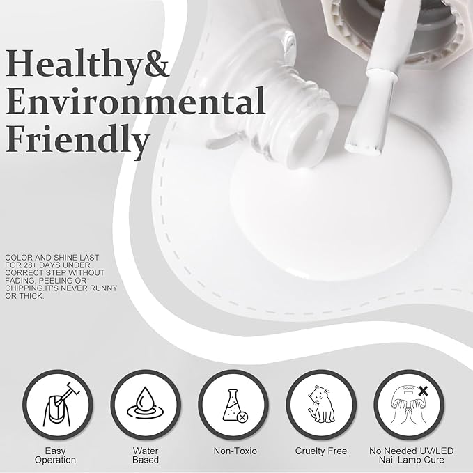 Major Dijit Quick Dry Nail Polish 12ml/0.41fl oz White Regular Lacquer Fast Drying & Long Lasting Polish Art Effect for Salon