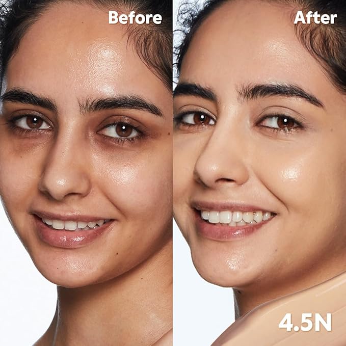 TIRTIR Glide&Hide Blurring Concealer - Creamy texture, Conceals dark circles and wrinkles, Dual formula (liquid tip & balm stick), Long-lasting wear, Korean Makeup, #6.5N, 0.28 Oz