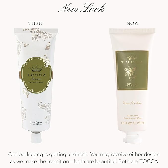 Tocca Crema de Mano Luxe, Florence Hand Cream, 4 oz - Bergamot, Pear, Gardenia - Moisturizing, Quick Absorbing