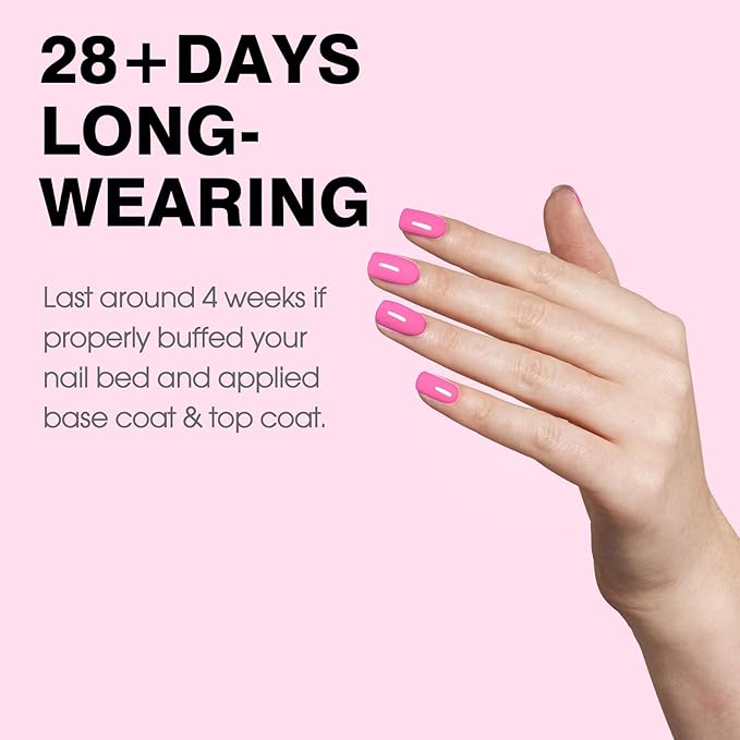 CANNI Hot Pink Gel Nail Polish – 9ml Soak Off UV LED, Long Lasting High Gloss for DIY & Salon Use For Women