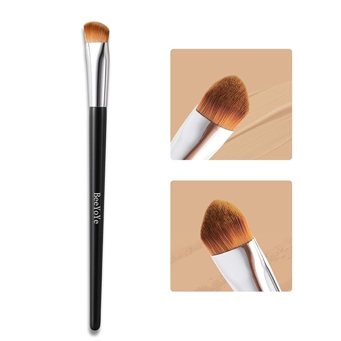 Concealer Brush,Triangle Under Eye Makeup Small Foundation Brush Precise Coverage Dark Circles Face Contour Blending Brush