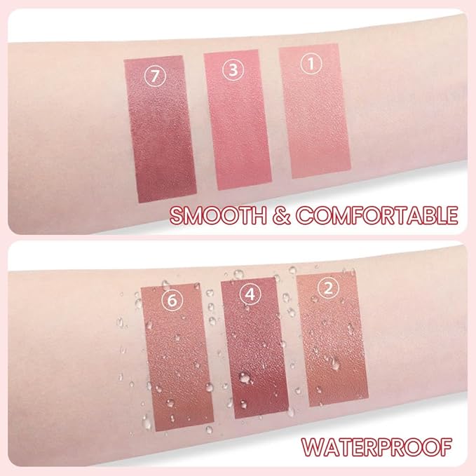 BINGBRUSH 6Pcs Crayon Matte Longwear Lipstick Pack Set,Moisture Smooth Color Stick Ultimate Lip Crayon for Makeup Collection - Waterproof Lasting Lipstick Gloss for Women(6pcs 01#&02#&03#&04#&06#&07#)