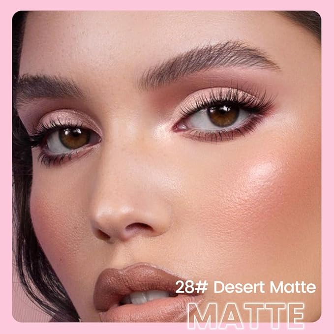 evpct 1Pcs Desert Matte Cream Eye Shadow Brightener Sticks for Eyes Waterproof Pigmented, Double Ended Cream Eyeshadow Stick Pencil Pen with Applicator, Eye Shadow Palette Highlighter Makeup 28