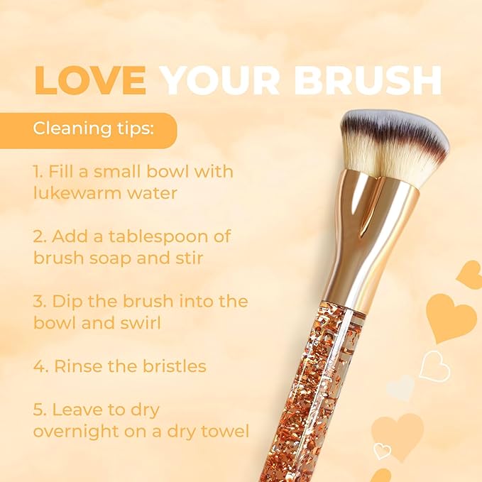 Blending Liquid Makeup Foundation Brush - Kabuki Contour Brush, Face Stippling Brush With Pro Quality Synthetic Dense Bristles For Buffing Mineral Cream, Powder, Blush