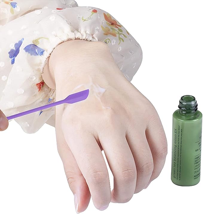 Mini Spatula Silicone Spatula Set - 4pcs Small Makeup Scrapers for Cosmetics, Reusable Beauty Tiny Tools, Thin Jar Scraper, Get the Last of the Makeup Out of the Bottle(Candy Colors)