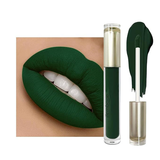 Green Matte Liquid Lipstick – Super Stay, Highly Pigmented, Rich Lip Colors, Smudge-Proof, Waterproof, Transfer-Resistant (Mystic Green Shade)