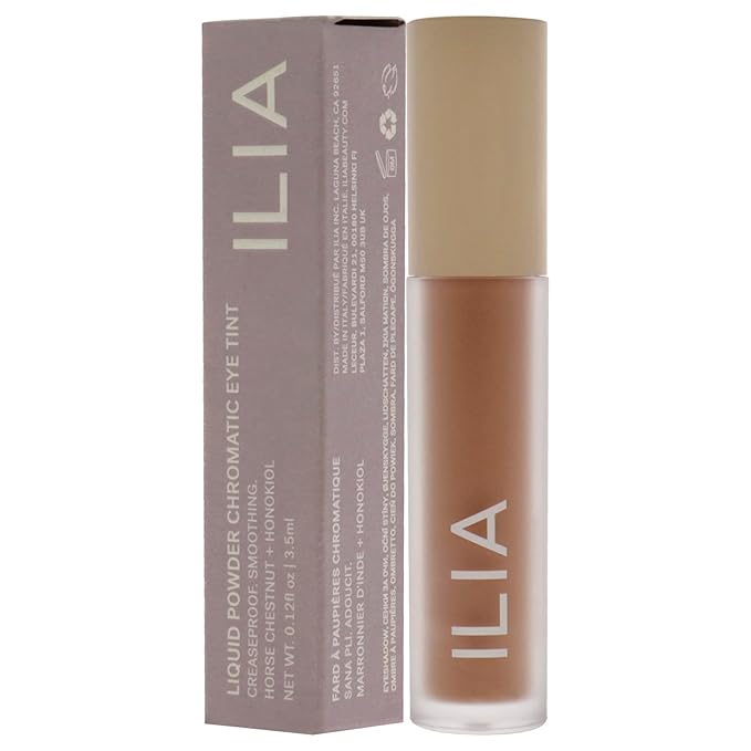 ILIA - Chromatic Liquid Powder Eye Tint | Cream-to-Powder Eyeshadow, Smudge-Resistant, Quick-Dry, Weightless, Water-Based | Non-Toxic, Vegan, Cruelty-Free, Clean Makeup (Burnish, 0.12 fl oz | 3.5 ml)