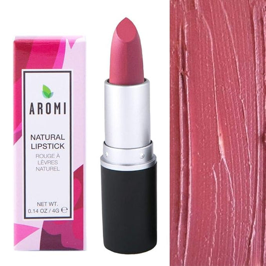 Aromi Natural Lipstick | Vegan Makeup, Cruelty-free Beauty, Dye-free Lipstick, Rosy Lip, Mother's Day Gift Idea (Rose Burgundy)