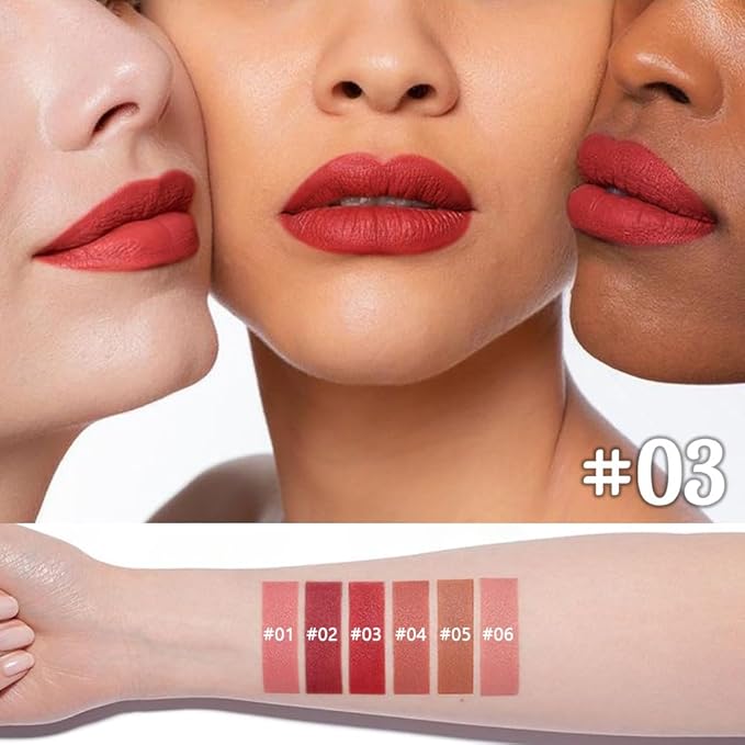 Red Matte Lipstick Set for Older Women,Velvet Long Lasting Waterproof Smudge Proof Lip Stick,24 hr Hours Magic Lipstick 24 Hours Original Lip Stick Stain Makeup Kit Lip Makeup Gift,Vegan