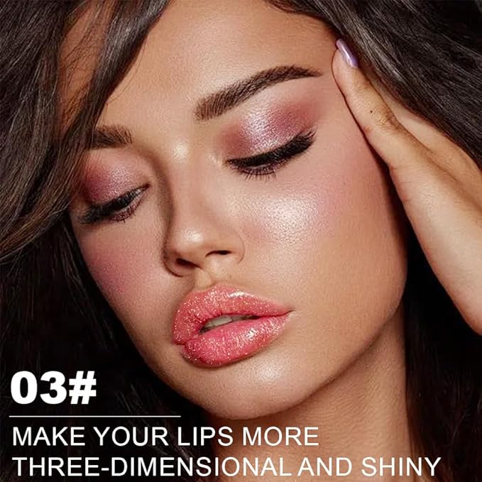 Rose Red Metallic Lipstick for Women,Lightweight Non-Drying Shimmer Frosted Lipsticks,Glitter Lip Gloss Stain Long Lasting Waterproof No Smudge Proof No Transfer 12 Hour,Cruelty-Free Makeup