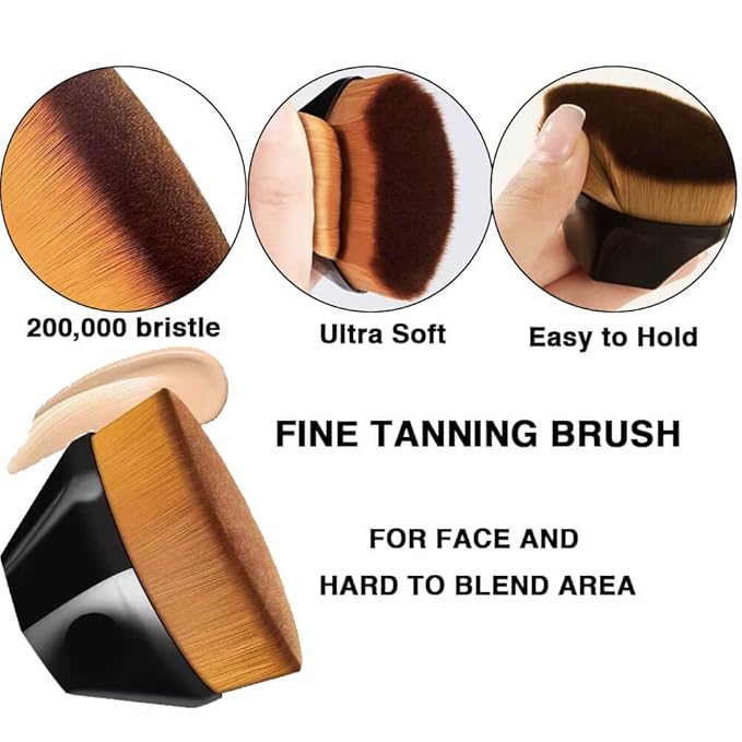 4Pack Self Tanning Mitt Set, 1 Self Tan Mitt, 1 Self Tanner Lotion Back Applicator, 1 Self Face Tanning Brush, 1 Exfoliating Glove, Self Tan Kit (4pack tanning applicator)
