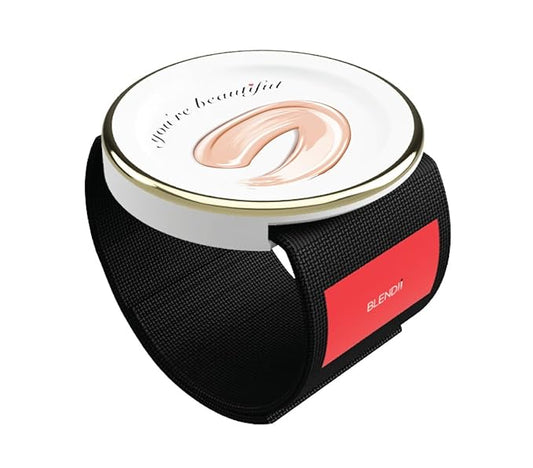 Makeup Palette Mixer Tray - Hands Free Porcelain Makeup Foundation Palette with Adjustable Hand Strap - Makeup Artist Kit Essentials - 3"