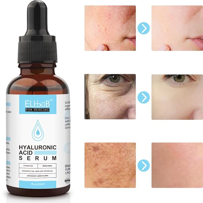 Anti Aging Vitamin C Serum Hyaluronic Acid Serum Set - with Hyaluronic Acid, Skin Care Set Boost Skin Collagen,Hydrate & Plump Skin, Anti Aging & Wrinkle Facial Serum