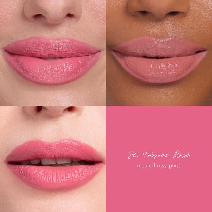 Wander Beauty Lipsetter Dual Cream Lipstick + Lip Liner - St. Tropez Rosé - Ultra-Smooth, Hydrating Lipstick and Lip Liner with a Soft Matte Finish - Made with Squalane & Peptides (1 Count)