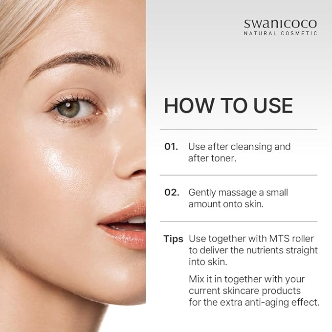 Swanicoco PDRN Hydrating Repair Ampoule Serum Powerful Anti Aging Face and Neck for Skin Turnover Skin Regeneration Wound Healing Korean Skincare 30ml 1Fl Oz